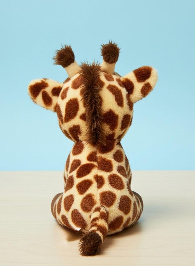 Tickles Cute Sitting Giraffe Glitter Eyes Soft Stuffed Plush Animal Toy for Kids Boys & Girls Birthday Gift (Color: Yellow & Brown Size: 20 cm) - Image 4